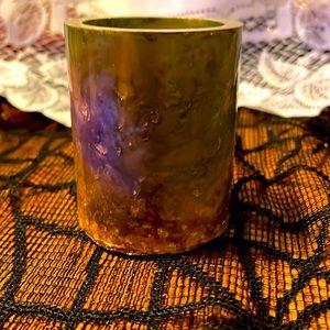 Three piece sets of epoxy resin handmade organizers and/or candle holders